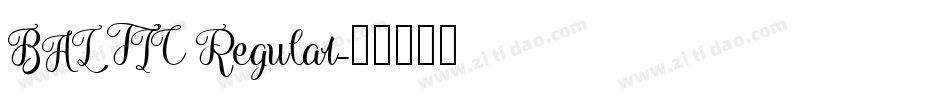 BALTIC Regular字体转换